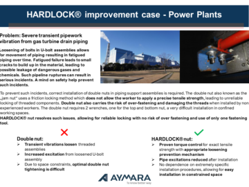 HARDLOCK® improvement case – Power Plants